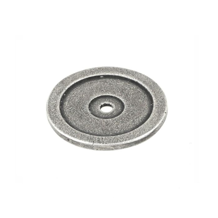 Finesse - 40mm Flat Ringed Backplate - Solid Pewter