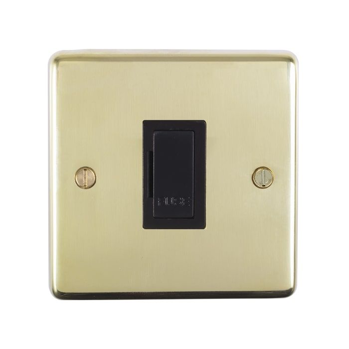 Eurolite - Stainless Unswitched Fuse Spur - Polished Brass