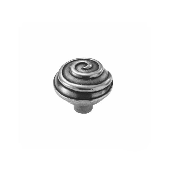 Finesse - Swirl 2 Cupboard Knob - Solid Pewter