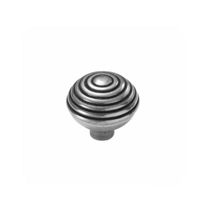 Finesse - Ringed Beehive Cupboard Knob - Solid Pewter