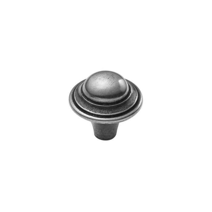 Finesse - Haddon Button Cupboard Knob - Solid Pewter