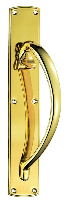 Carlisle Brass Large Door Pull Handle on Backplate