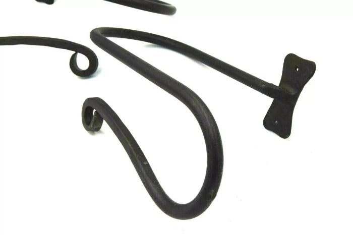 Shepherd Crook Beeswaxed Handforged Curtain Tie Backs