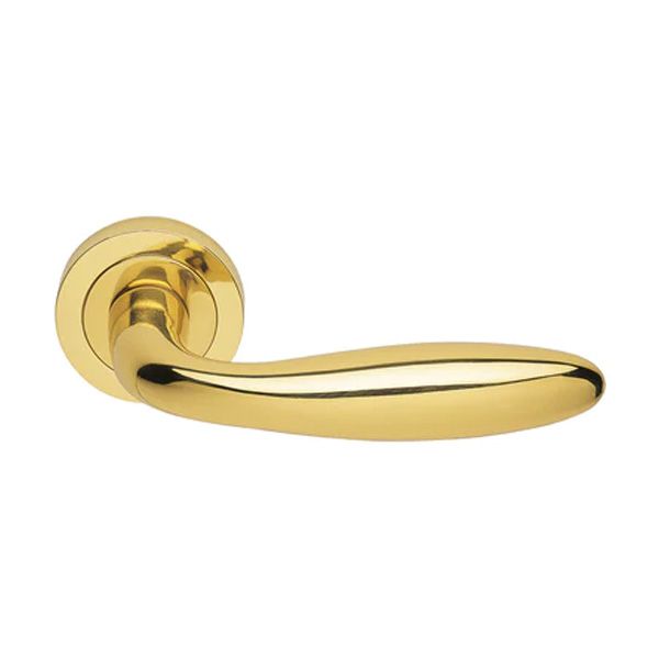 Carlisle Brass - Manital Pisa Door Handle on Rose - Polished Brass - Pair