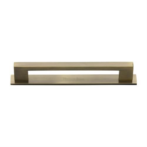 M.Marcus Heritage Brass Metro Cupboard Handle on Backplate