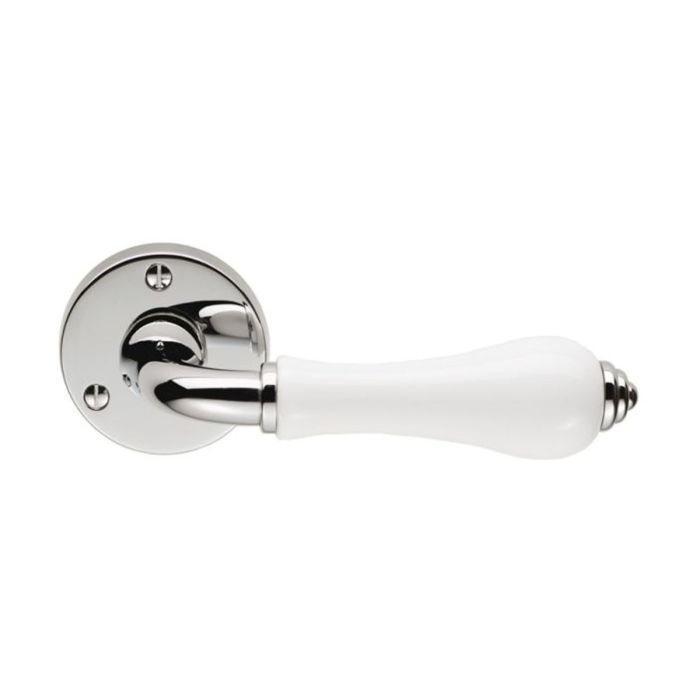 Carlisle Brass Delamain Porcelain Door Handle on Rose - Pair