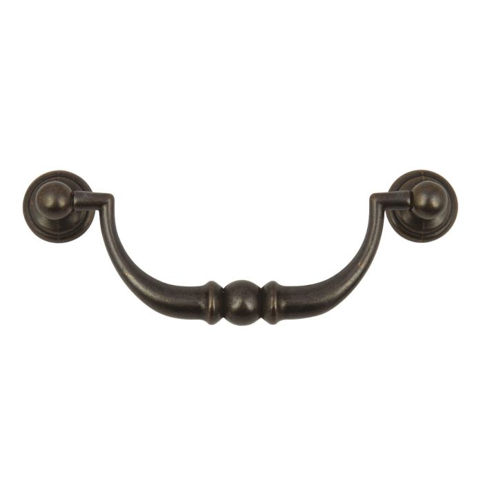 Hafele - Risle Drop Handle - Antique Brass - Centres 96mm
