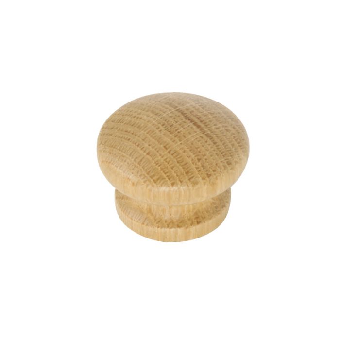 Hafele - End Grain Turned Cupboard Knob - Light Oak