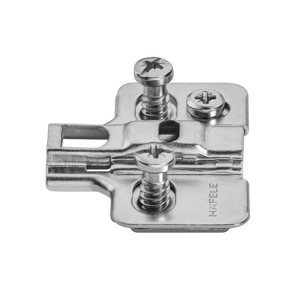 Häfele Metalla 310 Cruciform Mounting Plate for Full Overlay Concealed Hinge