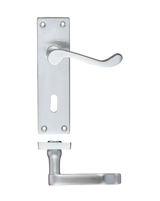 Zoo Hardware Project Victorian Scroll Door Handle on Backplate - Pair