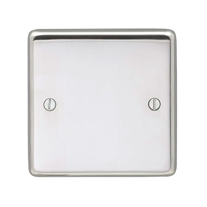 Eurolite - Stainless Single Blank Plate - Polished Stainless Steel