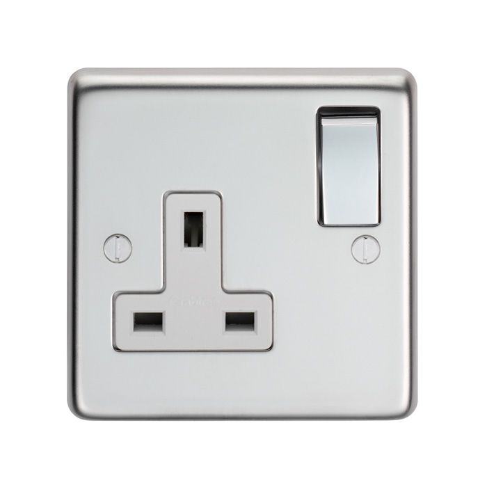 Eurolite - Stainless - 1 Gang Socket - Polished Stainless Steel