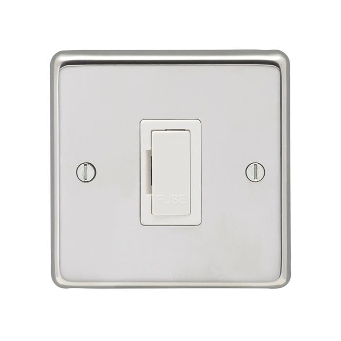 Eurolite - Stainless Unswitched Fuse Spur - Polished Stainless Steel