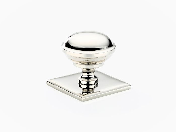 Armac Martin Queslett Cupboard Knob On Square Plate