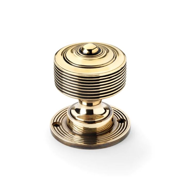 Reeded Mortice/Rim Door Knob - Pair