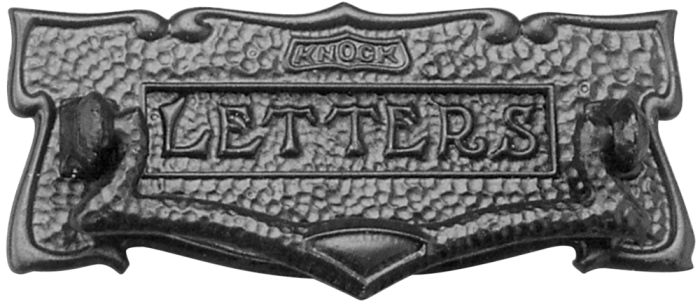 Kirkpatrick Rawnsley Letterplate With Knocker - Black Antique
