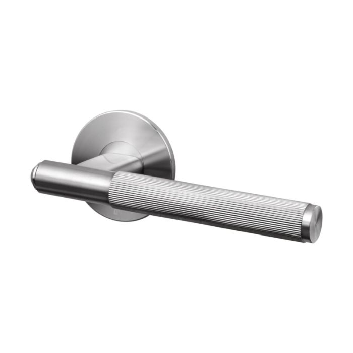 Buster and Punch Linear Fixed Door Handle on Rose