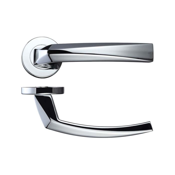 Zoo Hardware Rosso Maniglie Hydra Door Handle on Rose - Pair