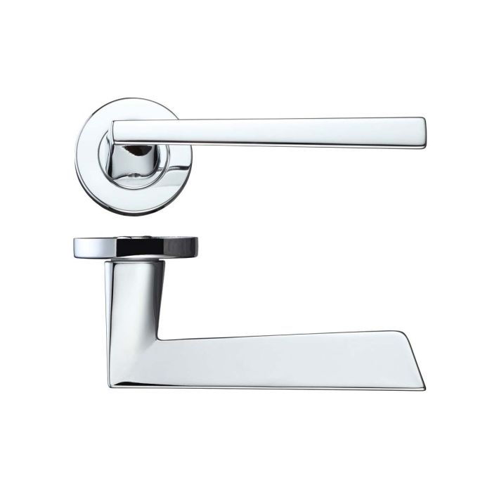 Zoo Hardware Rosso Maniglie Lupus Door Handle on Rose - Pair