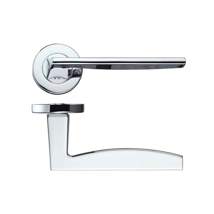 Zoo Hardware Rosso Maniglie Pavo Door Handle on Rose - Pair