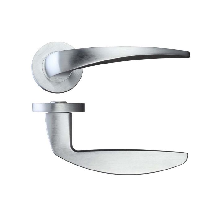 Zoo Hardware Rosso Maniglie Cygnus Door Handle on Rose - Pair