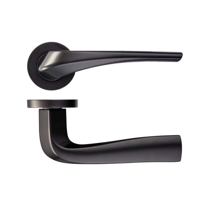 Zoo Hardware Rosso Maniglie Aries Door Handle on Rose - Pair