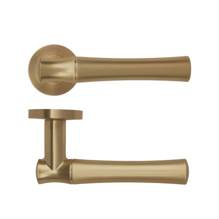 Zoo Hardware Rosso Maniglie Aldo Lever on Round Rose