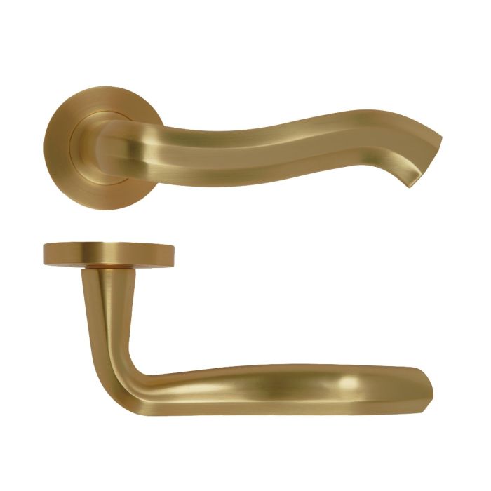 Zoo Hardware Rosso Maniglie Rococo Lever on Round Rose