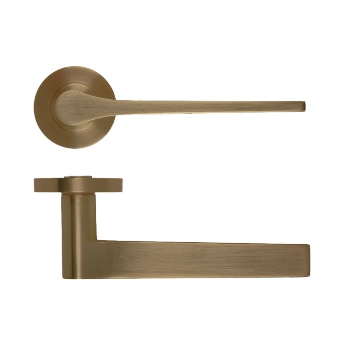 Zoo Hardware Rosso Maniglie Gio Lever on Round Rose