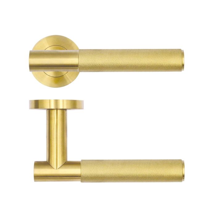 Zoo Hardware Rosso Tecnica Orta Door Handle on Rose - Pair 