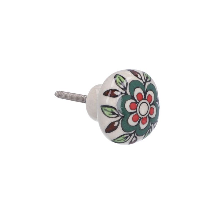 Sassi Boo - Flower Ceramic Cupboard Knob - 39mm