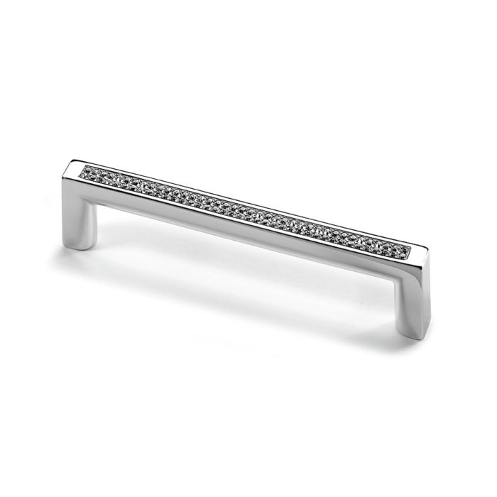 Hettich - Deluxe Saturnia Cupboard Handle - Polished Chrome - Centres 128mm