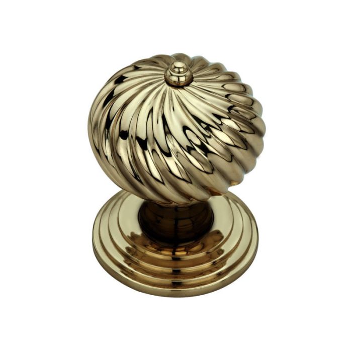 Spira Brass Unsprung Burcot Mortice Door Knob - Pair