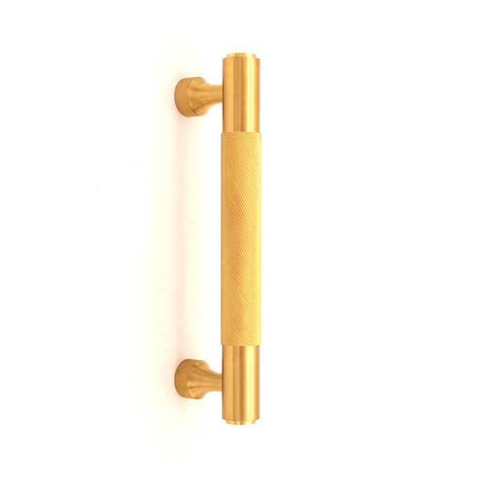 Spira Brass Knurled T-Bar Cupboard Handle