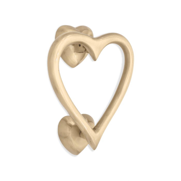 Spira Brass Heart Door Knocker