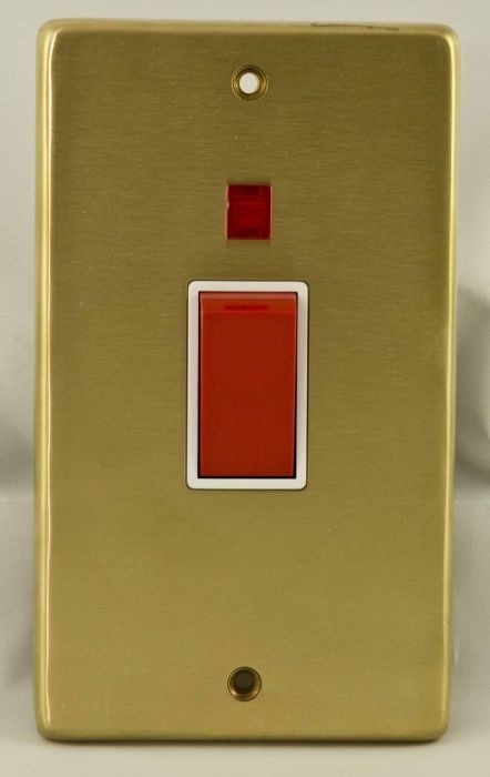 Eurolite - Stainless 45Amp Switch with Neon Indicator - Satin Brass
