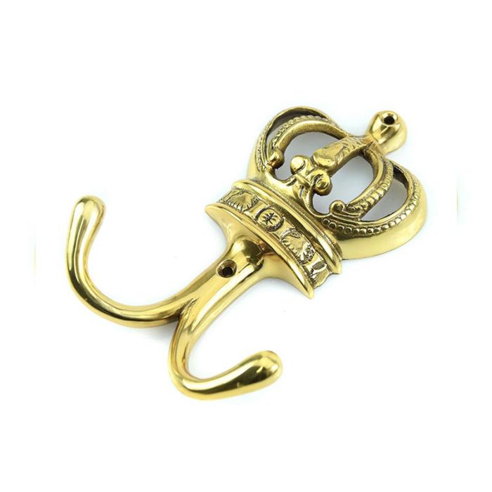 Spira Brass Crown Double Robe Hook