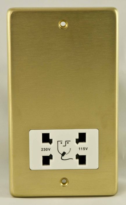 Eurolite - Stainless Shaver Socket - Satin Brass