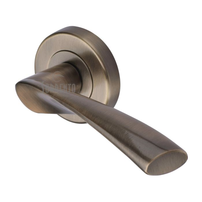 M.Marcus Sorrento Treviso Door Handle on Round Rose - Pair