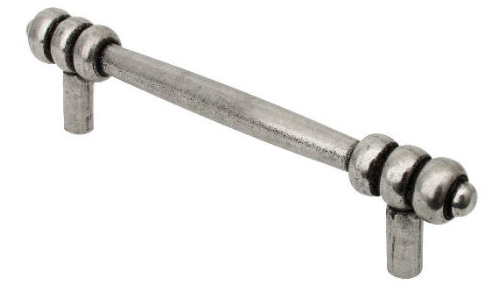Second Nature - Grove Cupboard Handle - Solid Pewter - Centres 128mm 