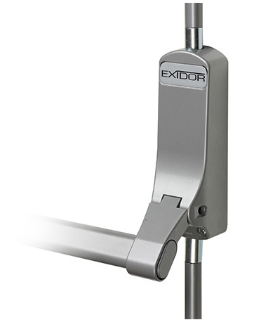 Exidor - Single Panic Bolt Push Bar Unit - Silver