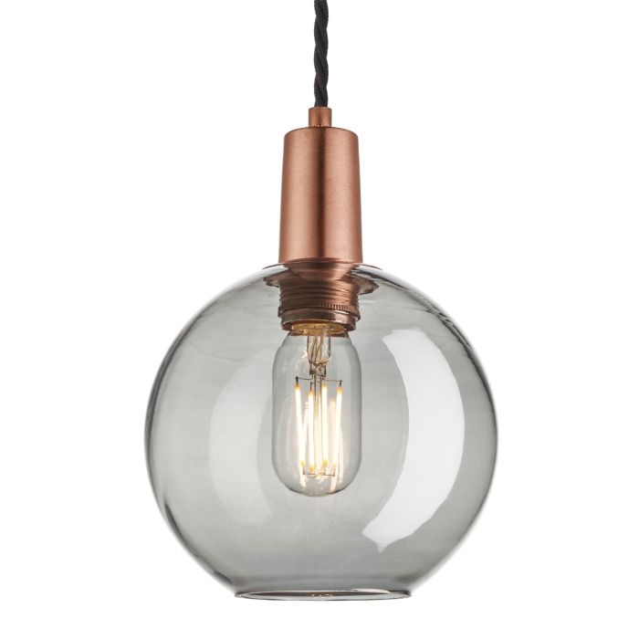 Industville 7 Inch Sleek Tinted Glass Globe Pendant
