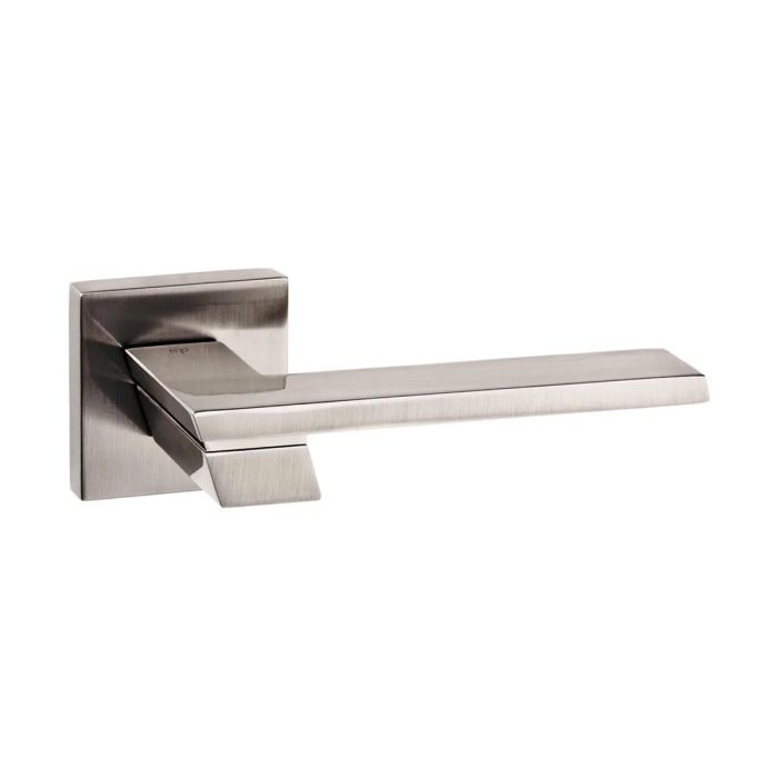 Atlantic Hardware - Senza Pari Giovanni Door Handle on Rose - Satin Nickel - Pair