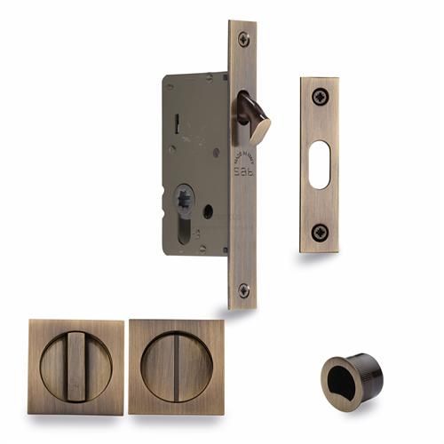M.Marcus Square Privacy Flush Pull with Lock