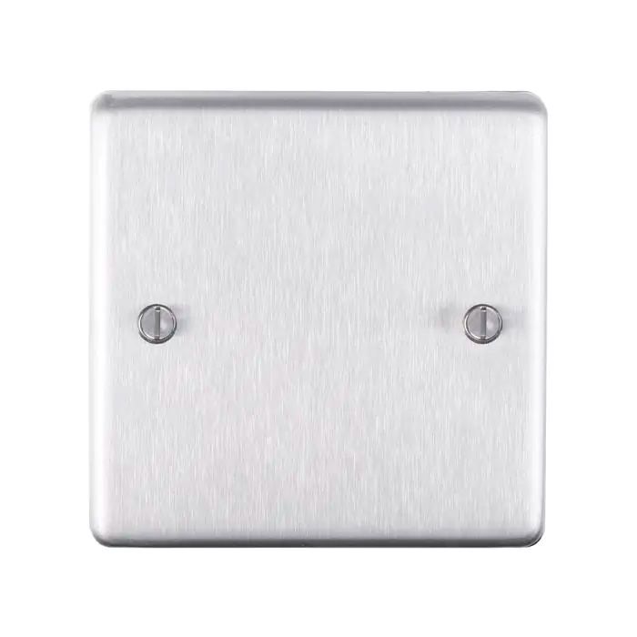 Eurolite - Stainless Single Blank Plate - Satin Stainless Steel