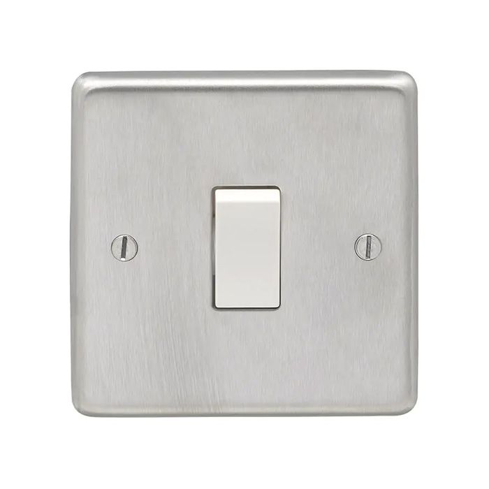 Eurolite - Stainless 1 Gang Switch - Satin Stainless Steel 