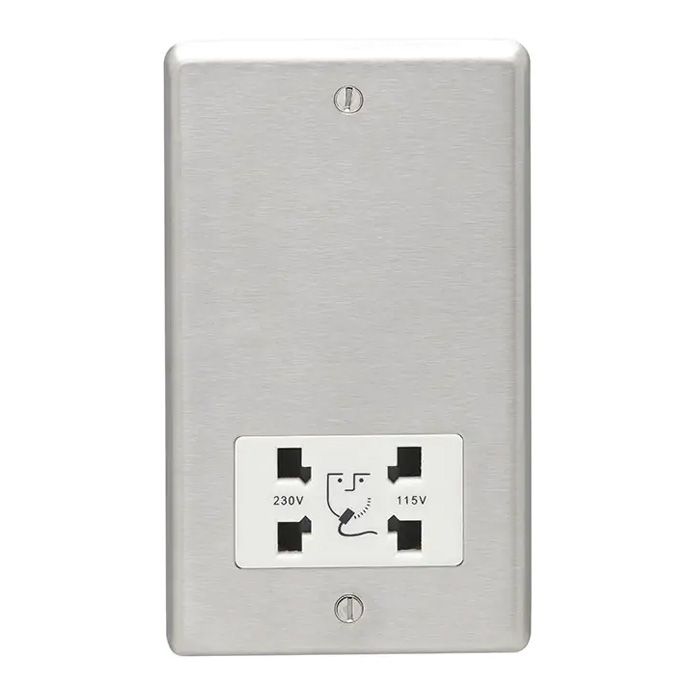 Eurolite - Stainless Shaver Socket - Satin Stainless Steel
