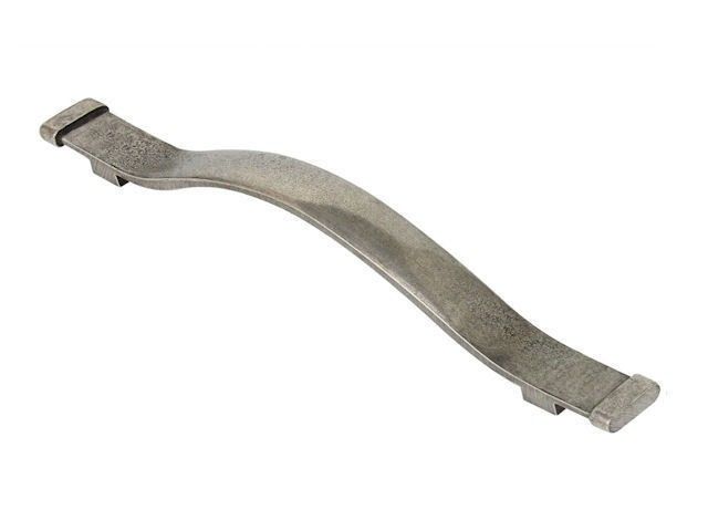 Second Nature - Hampshire Strap Cupboard Handle - Solid Pewter - Centres 128mm