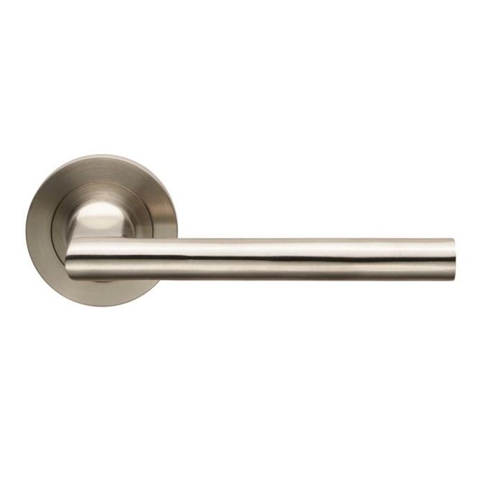 Eurospec - Soho Designer Door Handle on Rose - Satin Stainless Steel - Pair