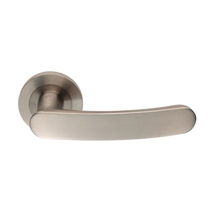 Eurospec - Berlino Door Handle on Rose - Satin Stainless Steel - Pair